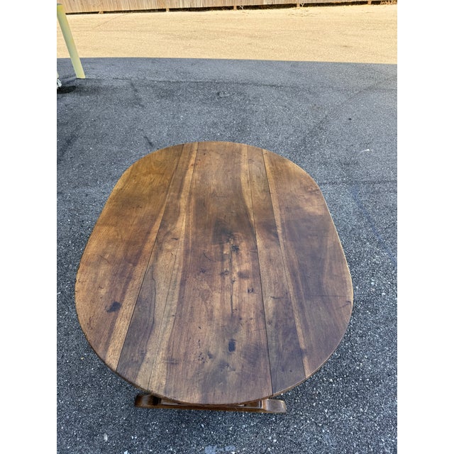 19th Century 19th Century Oval French Wine Table For Sale - Image 5 of 10