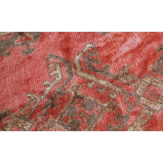 1900 - 1909 1900s, Handmade Antique Turkish Oushak Rug 9' X 11' For Sale - Image 5 of 8