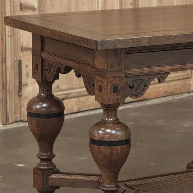 Mid 19th Century 19th Century Dutch Jacobean Style Oak Table With Ebonized Trim For Sale - Image 5 of 18