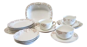 Limoges Antique Tressamane and Voght Bowls, Cups, Saucers, Salad Plates - 17 Pieces
