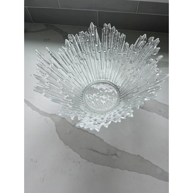 Mid-Century Modern 1970s Vintage Ice Crystal Bowl For Sale - Image 3 of 12