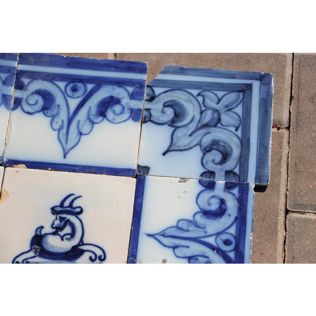 Antique 19th Century Animals Tile Mural Panel, Portuguese For Sale - Image 9 of 17