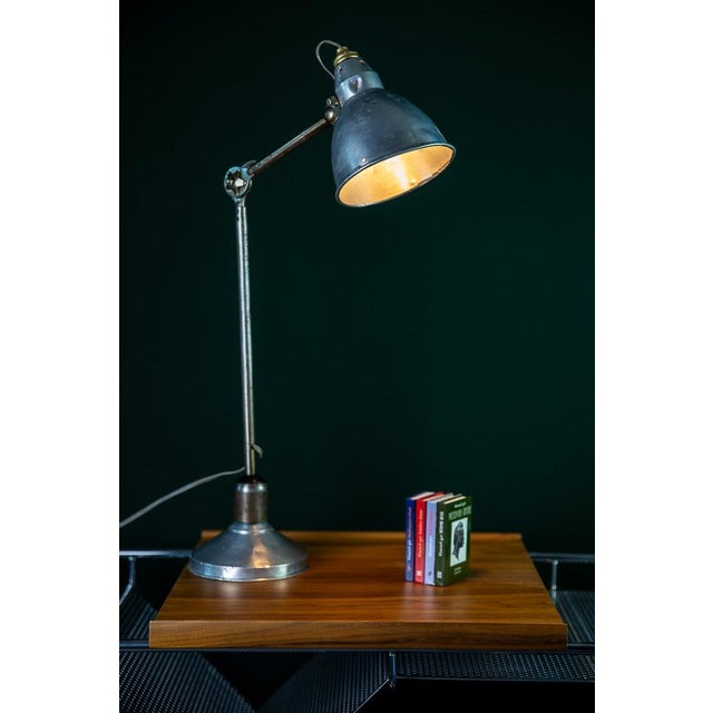 Metal Vintage Work Light from Mazda, 1920s For Sale - Image 7 of 9