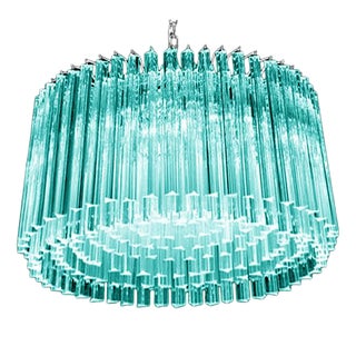 Italian Light-Blue Triedro Concava Chandelier by Simoeng For Sale