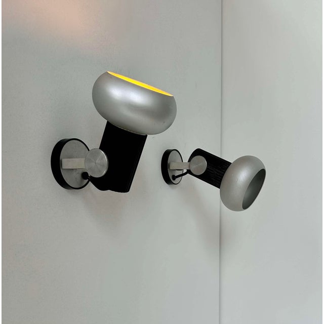 Metal Vintage Adjustable Wall Lights, 1970s, Set of 2 For Sale - Image 7 of 10