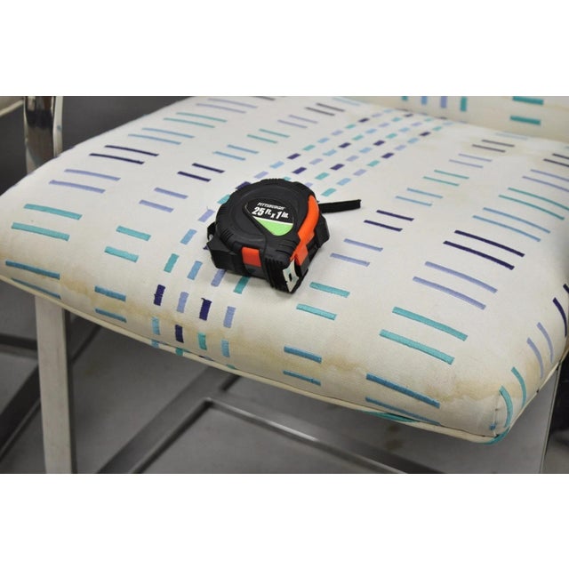 Vintage Mid Century Modern Brno Style Chrome Cantilever Arm Chairs after Milo Baughman - a Pair For Sale - Image 9 of 15