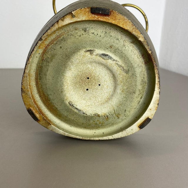 Bauhaus Modernist Metal and Brass Umbrella Stand, Germany, 1950s For Sale - Image 18 of 18