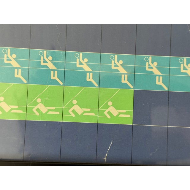 1970s Otl Aicher 1972 Munich Olympics: Sports Schedule Framed Poster 1968 –1972 For Sale - Image 5 of 5