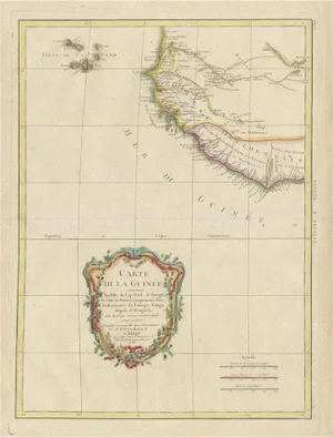 Antique Map of the Coast of Guinea and the Cape Verde Islands