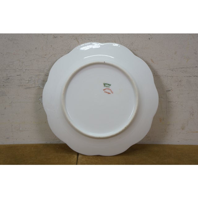Antique Haviland Limoges France Scalloped Holly Berry Wreath Plates 6" - Set of 6 For Sale - Image 9 of 9