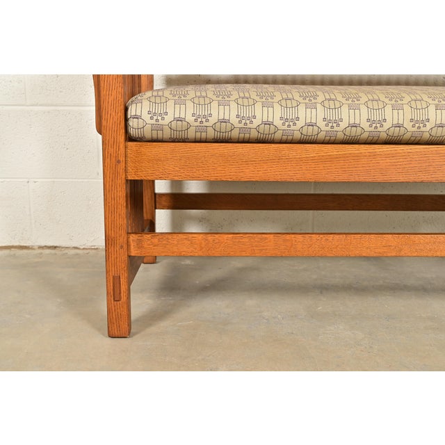 Stickley Mission Oak Arts & Crafts Spindle Bench or Settee For Sale - Image 11 of 18
