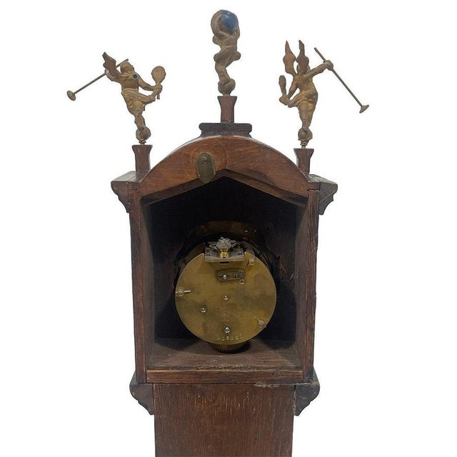 Wood Miniature Longcase Grandfather Clock For Sale - Image 7 of 18