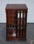 Animal Skin Revival Inlaid Revolving Bookcase End Table with Brown Aged Leather Top For Sale - Image 7 of 18