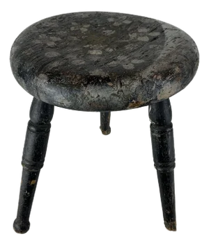 Early 1950s Vintage Folk Art Stool