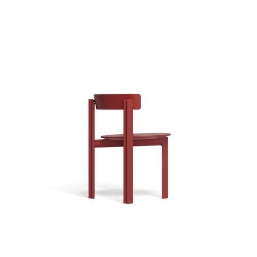 Bodil kjaers red painted beech principal chair all wood for karakter characterised by a simple and honest use of form and...