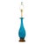 Mid-Century Modern Pair Murano Blue Empoli Glass, Lamps Italy 1960s For Sale - Image 3 of 10