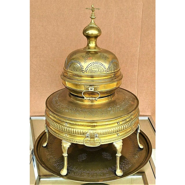 Offering One Of Our Recent Palm Beach Estate Fine Art Acquisitions Of A Large 30" Antique c 1900 Arabic Fire Pit...