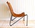Tan Mid-Century Bauhaus Minimalist Low Sling Lounge Chair in Wicker & Wrought Iron by Frederic Weinberg, 1960s For Sale - Image 8 of 18