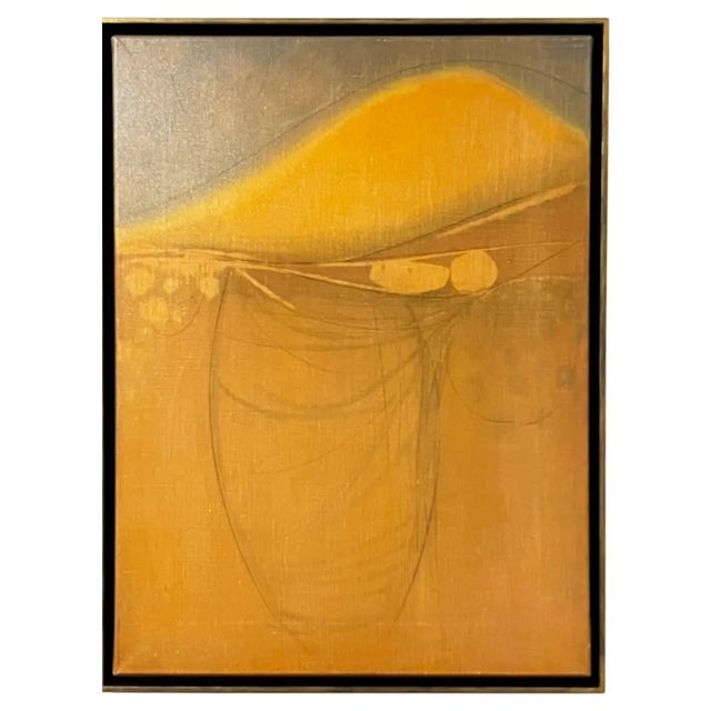 Michael Snow, Ornos, Oil & Pencil on Canvas, 1964, Framed For Sale