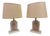 Vintage Travertine Table Lamps, 1970s, Set of 2 For Sale