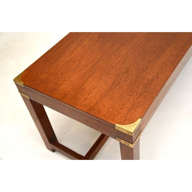 Wood Vintage Military Campaign Coffee Table, 1930s For Sale - Image 7 of 8