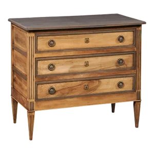 Neoclassic French Commode, Bleached with Grey