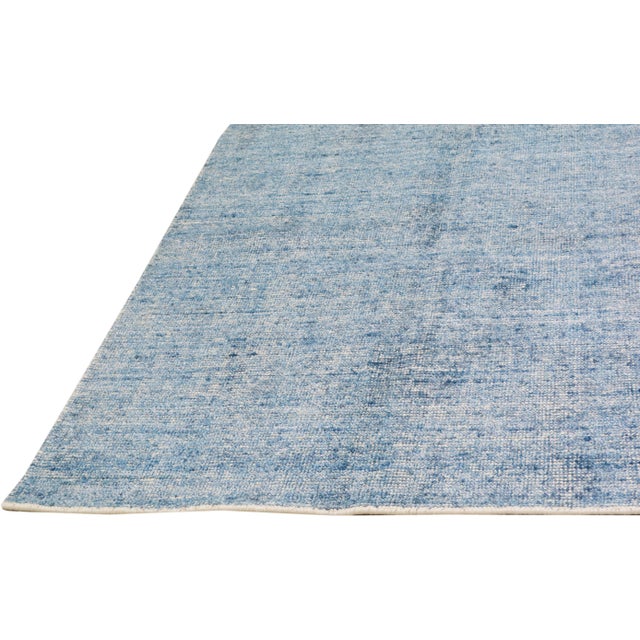 2010s Early 21st Century Modern Hand Loom Minimalist Rug With Soft Texture,6'X9' For Sale - Image 5 of 6