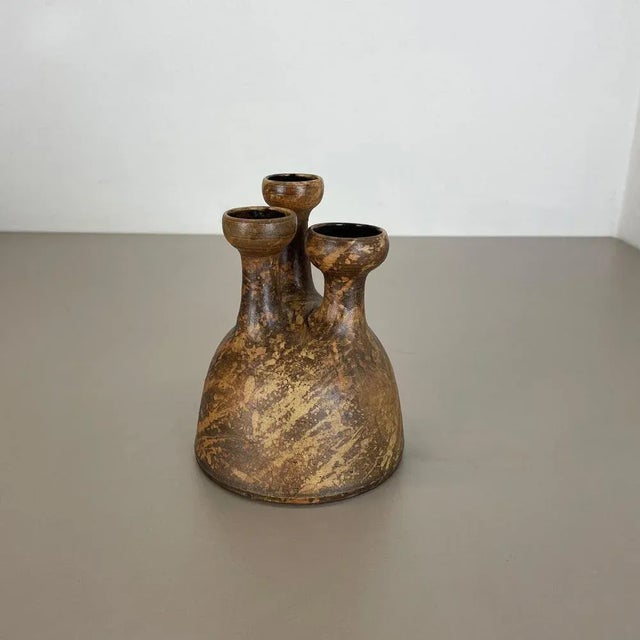 Abstract Ceramic Studio Pottery Vase by Gerhard Liebenthron, Germany, 1970s For Sale - Image 3 of 11