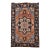 Antique Persian Heriz Serapi Rug, Hand-Knotted Wool, Geometric Pattern, Brick-Red & Blue, 3x3 For Sale