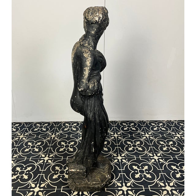 Sculpture Materials 19th Century Venus Italica Ebonised Garden Statue For Sale - Image 7 of 15
