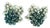 1970s Pair of Frantz Hingelberg Danish 14k Gold Sapphire and Diamond Floral Earrings For Sale