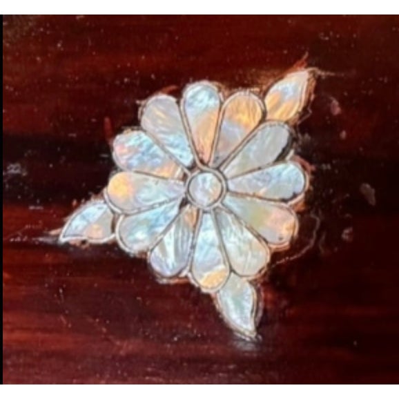 Mid 20th Century Syrian Mother-of-Pearl Inlaid Rectangular Coffee Table For Sale - Image 9 of 11