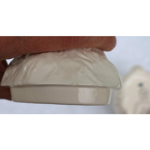 1980s The Haldon Group White Bunny Rabbit Condiment Server With Carrot Spoon For Sale - Image 12 of 16