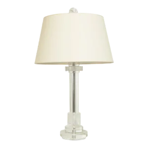 Contemporary Lucite and Quartz Table Lamp