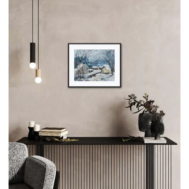 2020s Contemporary Impressionist Winterscape Landscape Oil Painting For Sale - Image 5 of 12