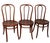 Assembled set of four ( 3 + 1 ) Vienna Secessionist style cafe, bistro, dining chairs. Offered as a set of four, three are...
