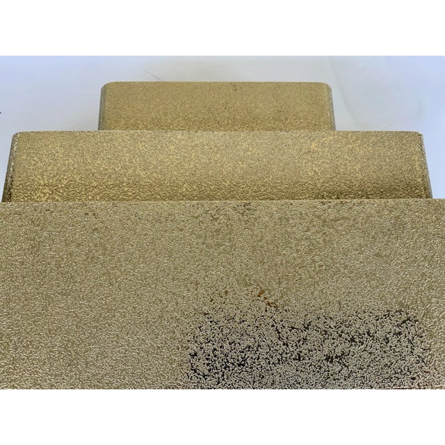 Modern Global Views Modern Textured Brass Finished Babylon Sconces Pair For Sale - Image 3 of 3