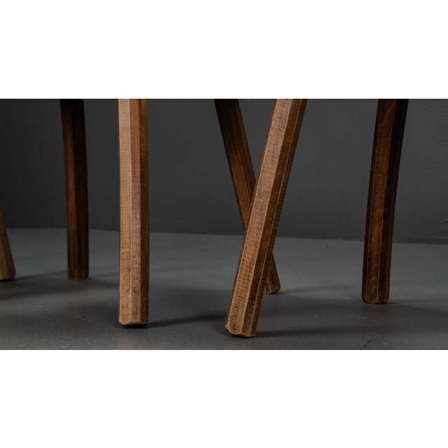 Brutalist 3KP Side Chairs in Oak, 1950s, Set of 4 For Sale - Image 18 of 18
