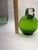 1960s Mid-Century Modern Hand-Blown Green Glass Globe Cruet Set With Stopper For Sale - Image 6 of 6