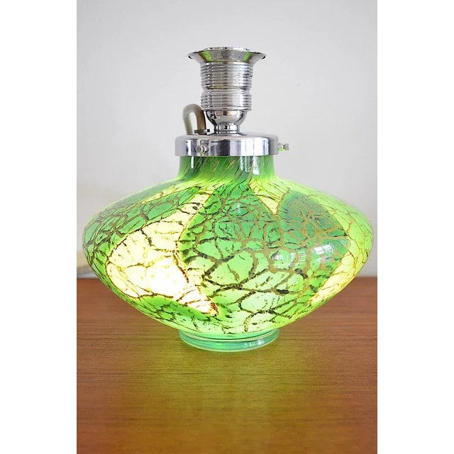 1930s Ikora Glass Table Lamp by Karl Wiedmann for WMF, 1930s For Sale - Image 5 of 15