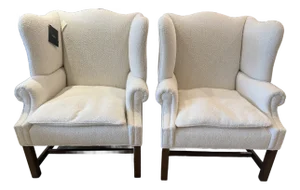 Pair of Baker Furniture Morse Wingback Arm Chair