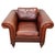 Early 21st Century Ralph Lauren British Colonial Lounge Chair in Brown Leather, Mahogany & Brass For Sale - Image 5 of 13