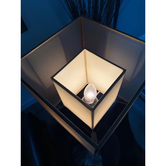 Pair of Fine Art Lamps Quadralli Sculptural Table Lamps - Unmarked For Sale In Minneapolis - Image 6 of 8