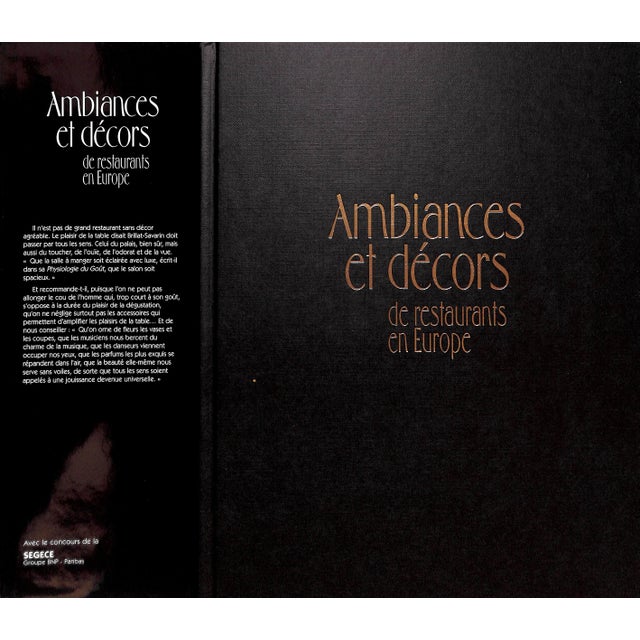 Traditional "Ambiances Et Decors De Restaurants en Europe" 2001 Moncan, Patrice De For Sale - Image 3 of 11