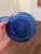 Vintage Hand-Blown Cobalt Blue Glass Pitcher With Matching Saucer For Sale In San Francisco - Image 6 of 9