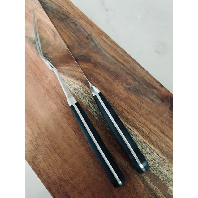 1.4116 x 45 Cr MoV 15 ice hardened carving set- fork and knife.