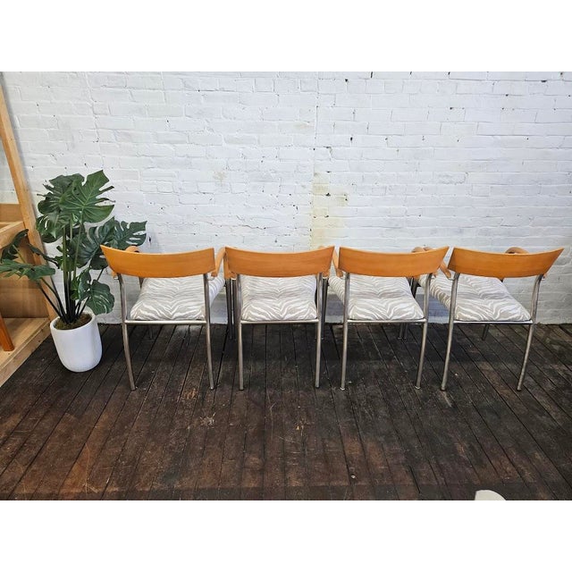 Set of 4 - Bernhardt Dining Chairs W/Zebra Fabric For Sale - Image 12 of 12