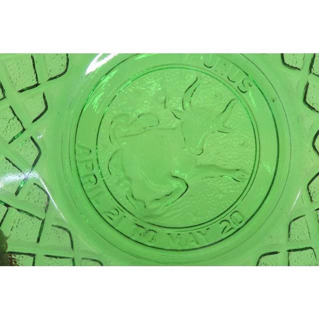 Glass Indiana Glass Co Zodiac Bowl Taurus Star Sign Dish 1970s Astrology Decor 4993b For Sale - Image 7 of 9