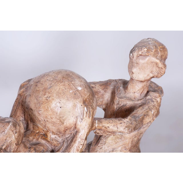 Mid-Century Modern Mid-Century Plaster Statue from Karel Hájek, 1980s For Sale - Image 3 of 11