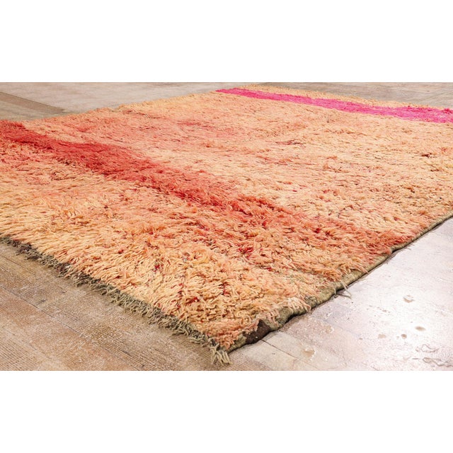 Peach Vintage Beni M'Guild Moroccan Rug, 06'11 X 08'03 For Sale - Image 8 of 10